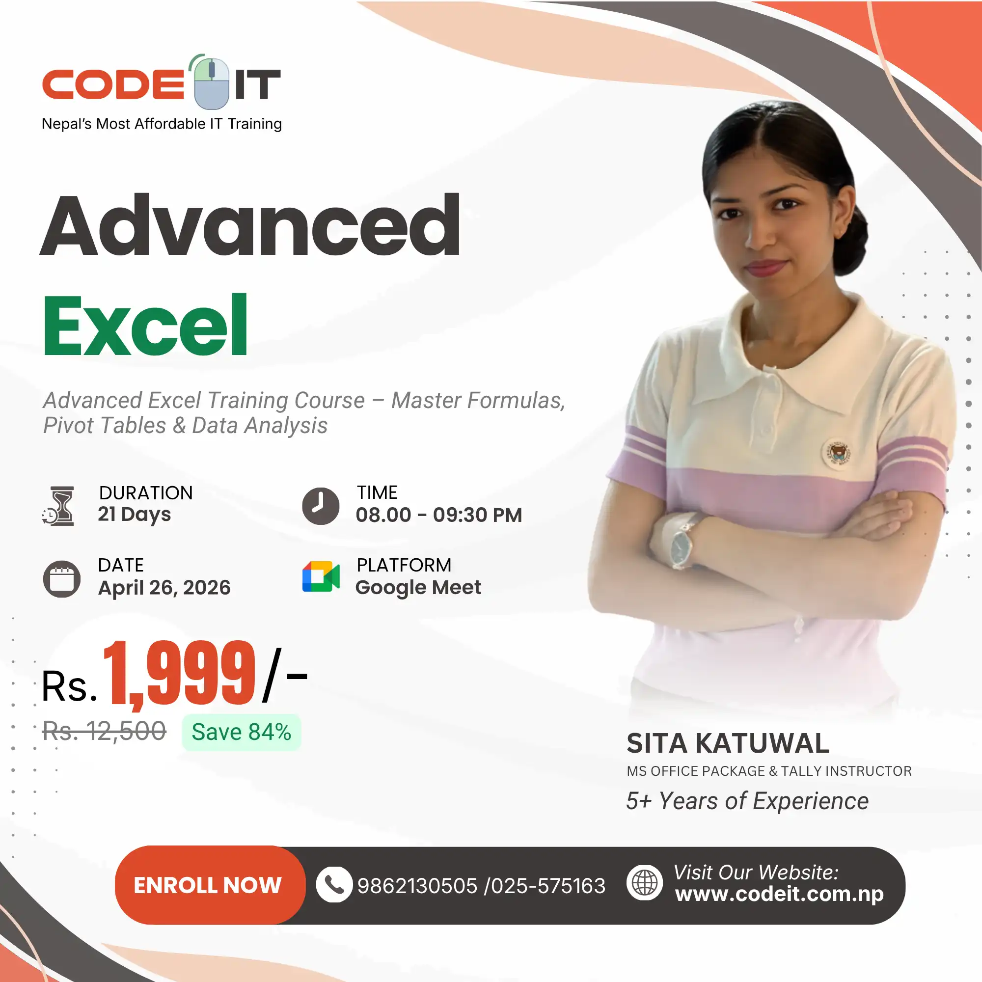 Advanced Excel Training – Enroll Now!